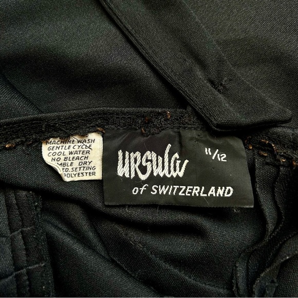 Vintage 1970s 70s Ursula of Switzerland Black Maxi Dress Disco Sleeveless Size M - Picture 12 of 12